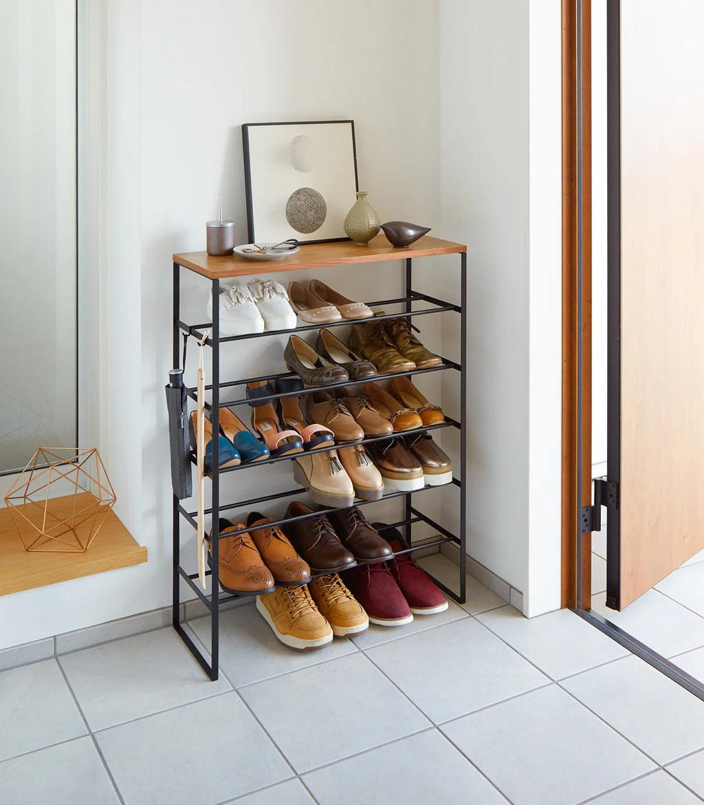 6-Tier Shoe Rack (34" High) — Steel