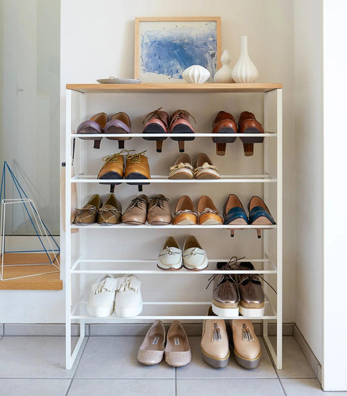 6-Tier Shoe Rack (34" High) — Steel