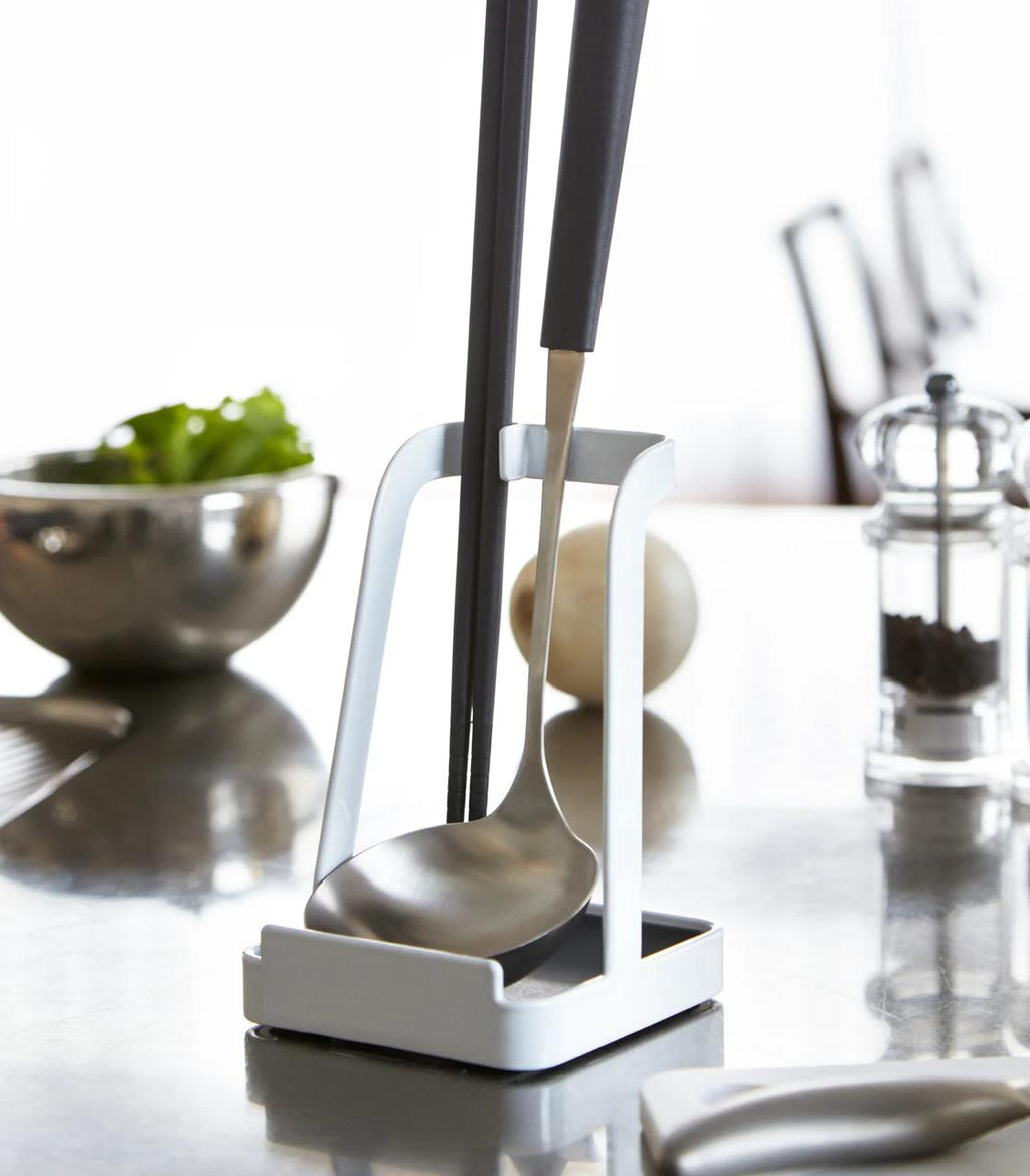 Spoon Rest & Lid Holder — Steel Kitchen Organiser