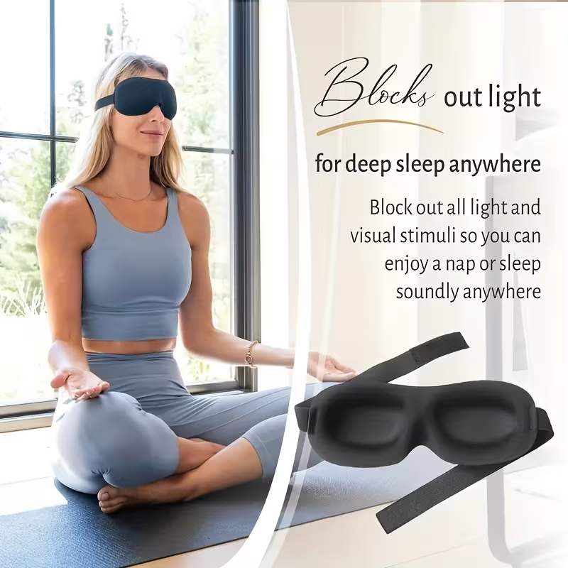 3D Contoured Blackout Sleep Mask – Pack of 10