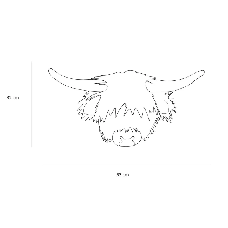 Nicolas the Highland Cow – Wall Mounted Plush Head