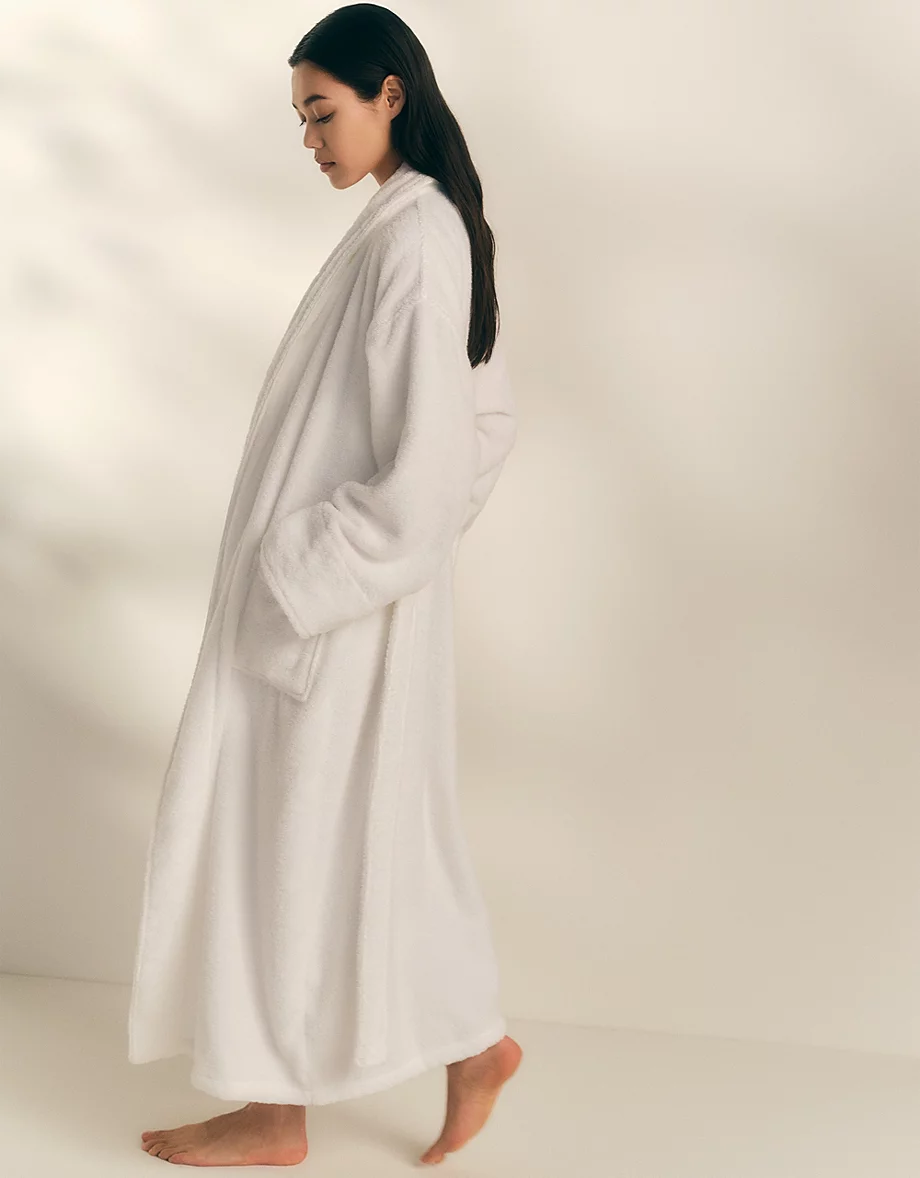 Unisex Organic Cotton Classic Robe – White