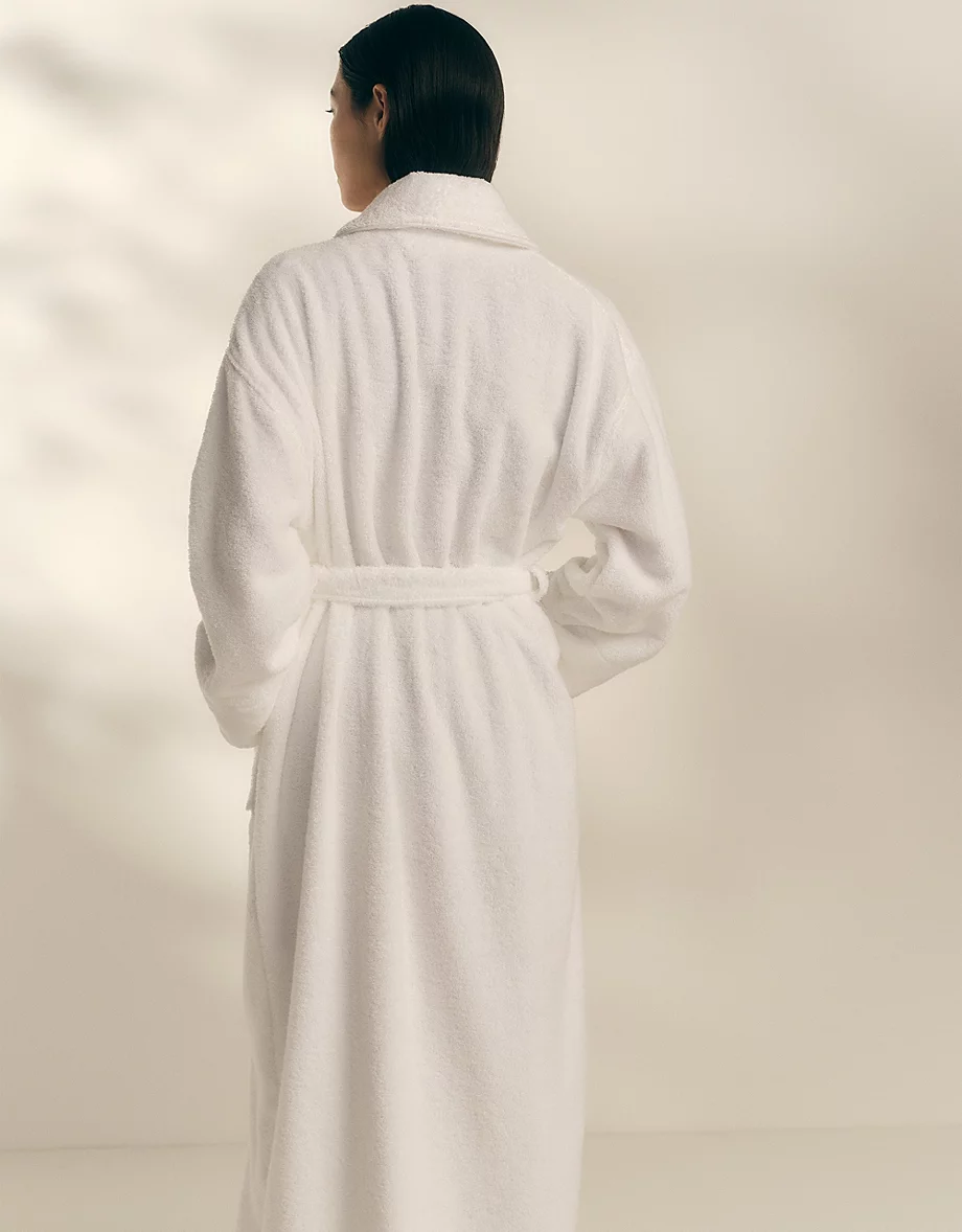 Unisex Organic Cotton Classic Robe – White