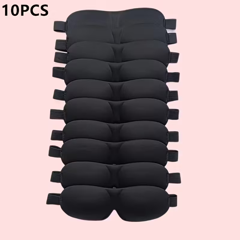 3D Contoured Blackout Sleep Mask – Pack of 10