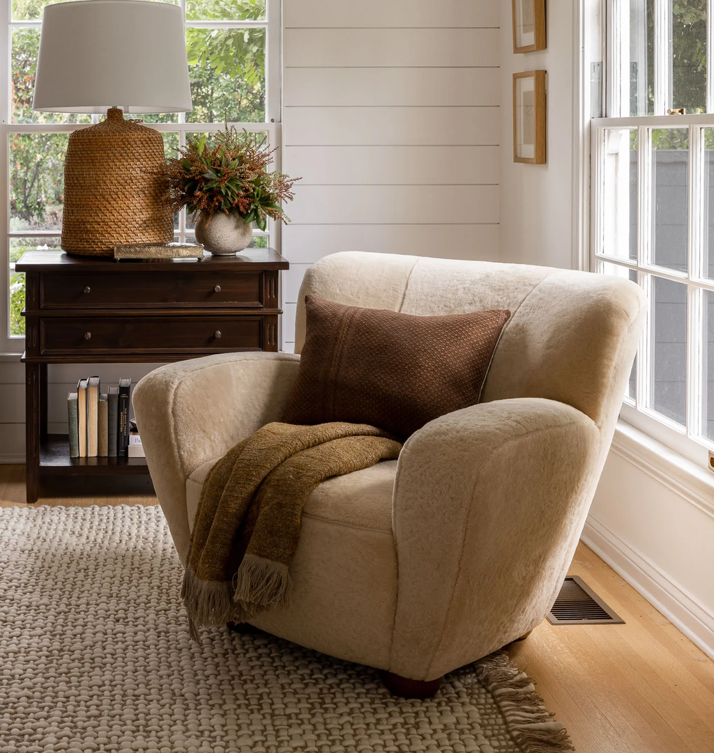 Nash Throw Blanket – Natural / Safran