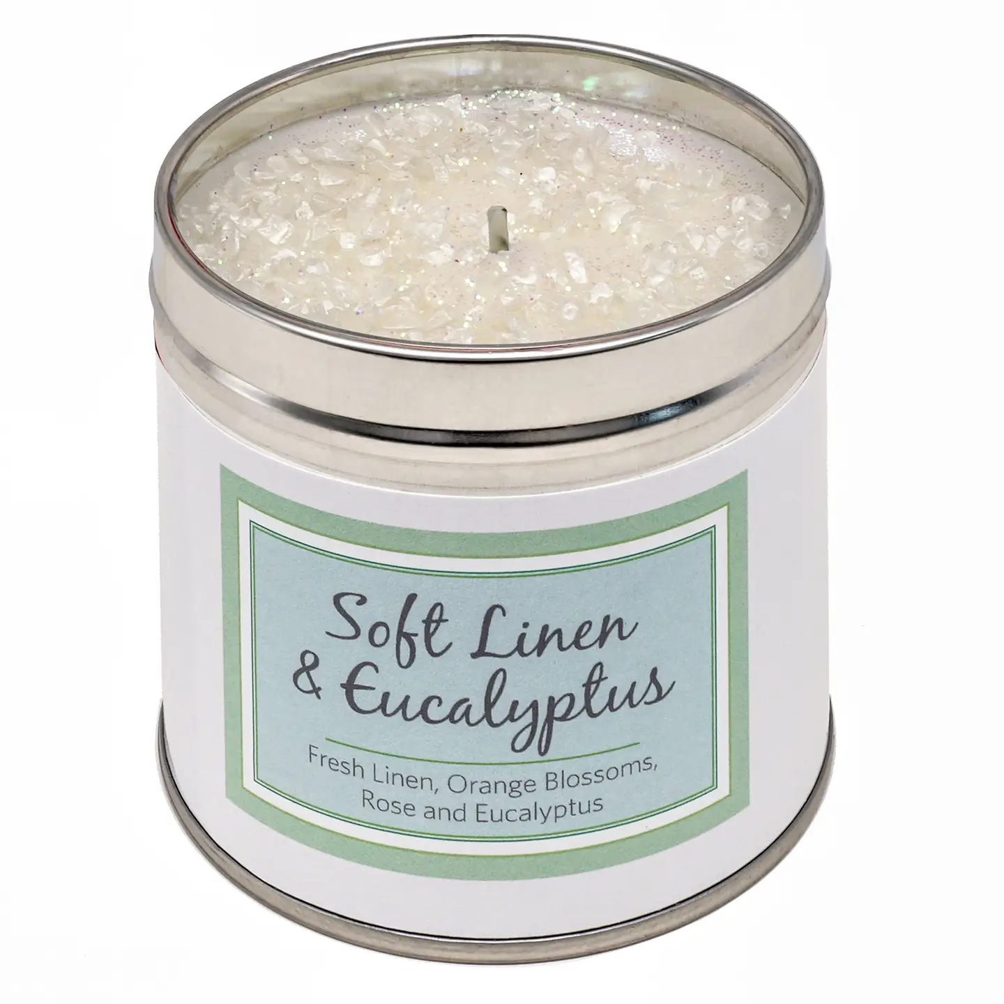 Soft Linen & Eucalyptus Luxury Tin Candle