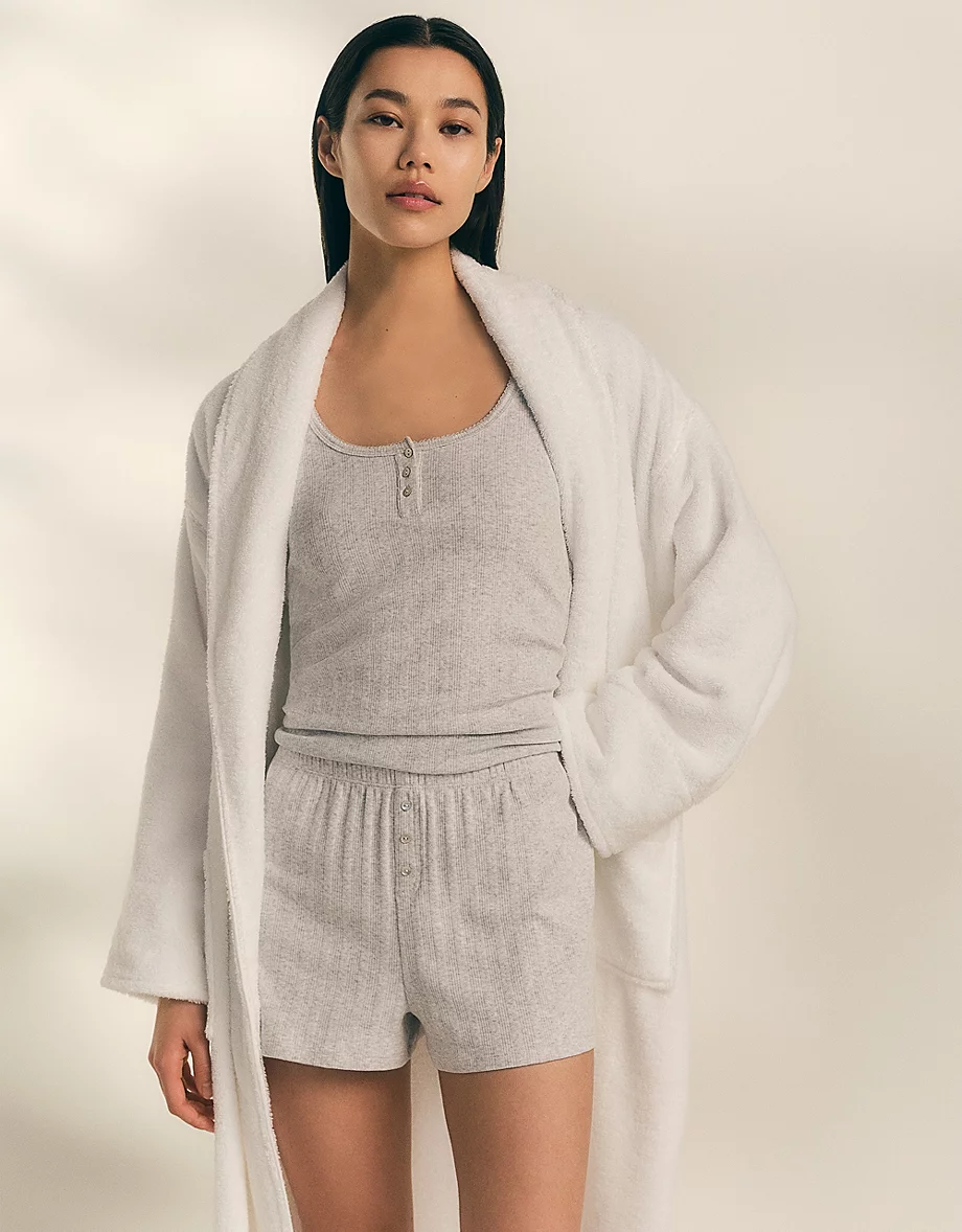 Unisex Organic Cotton Classic Robe – White