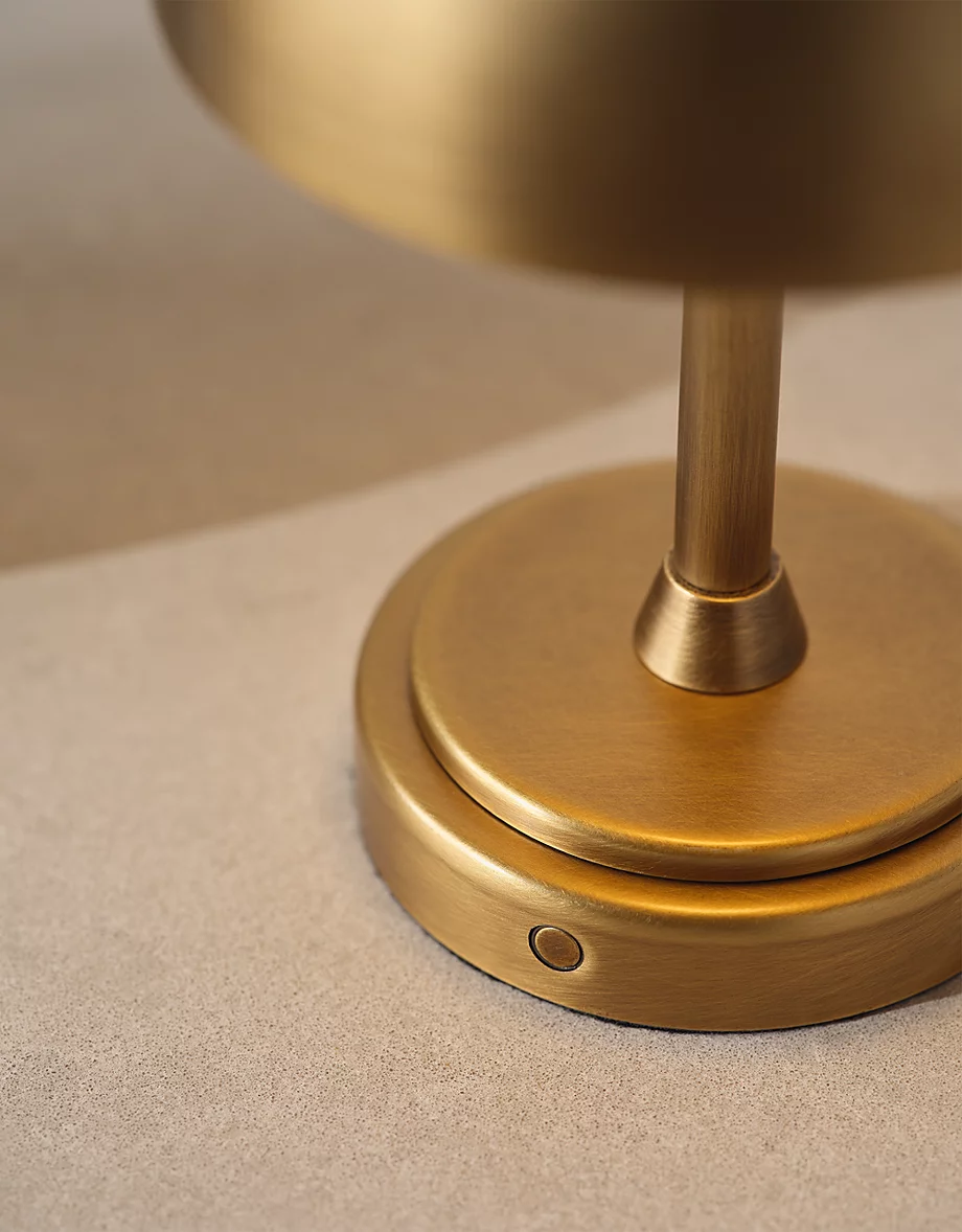 Wanstead Portable Table Lamp – Small, Antique Brass