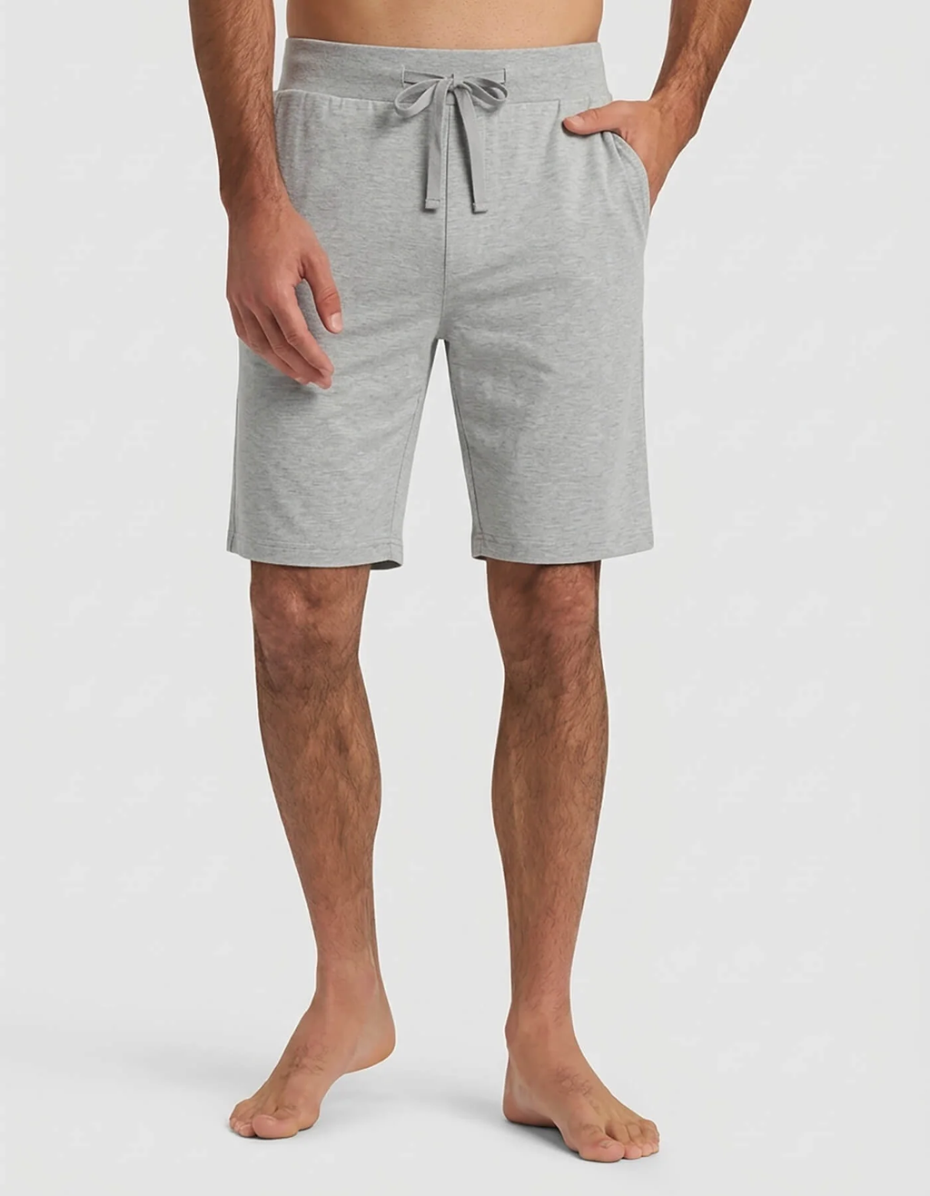 Men's Bamboo Stretch-Knit Short Sleeve Pajama Set – Heather Grey