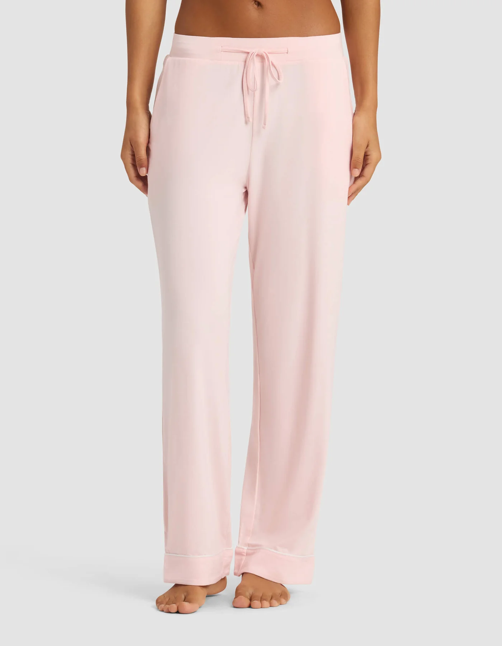 Women's Bamboo Stretch-Knit Long Sleeve Pajama Set – Blush Pink